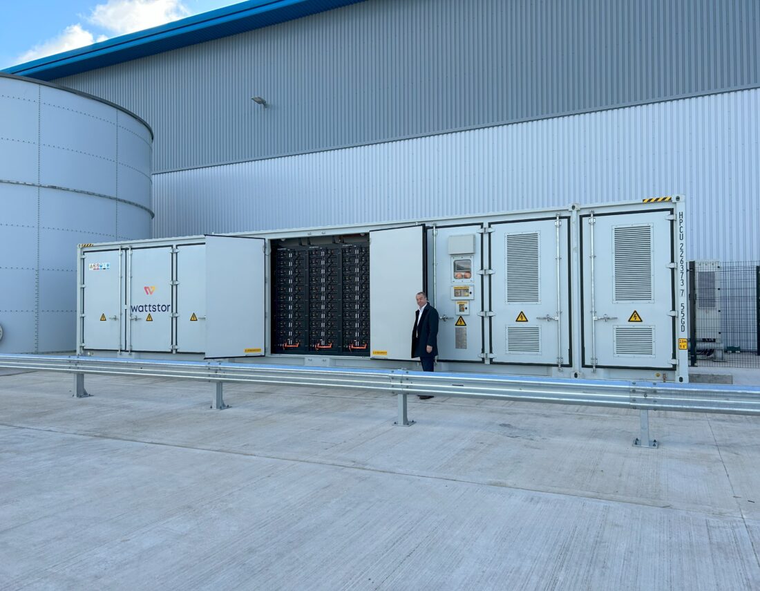 Energy storage battery container