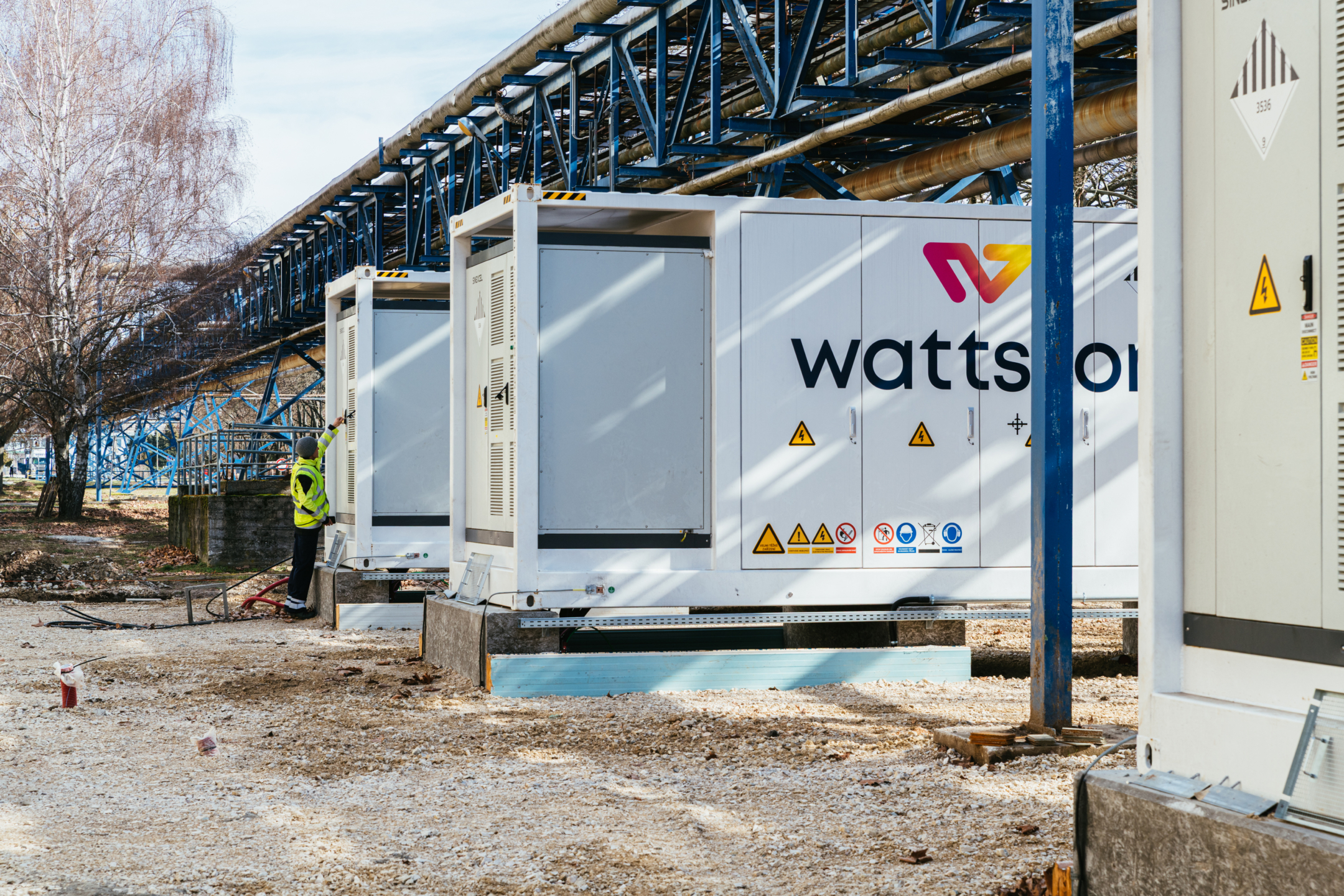 Bateriové úložiště (BESS) od společnosti Wattstor pro BioEner Slovakia v Průmyslovém parku Štúrovo