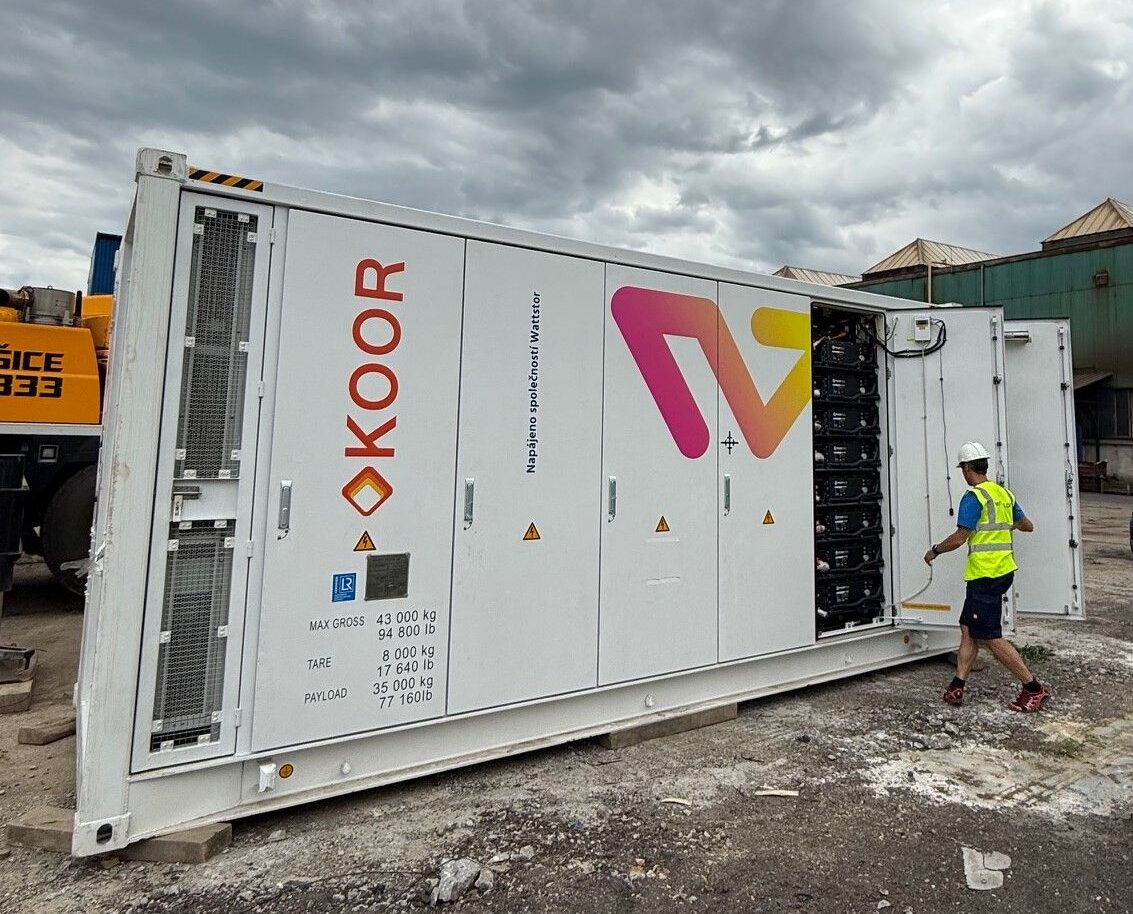 bateriové úložiště v Popradu o kapacitě 5 MWh od společností Wattstor a KOOR